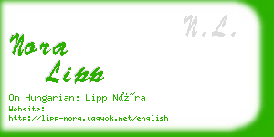 nora lipp business card